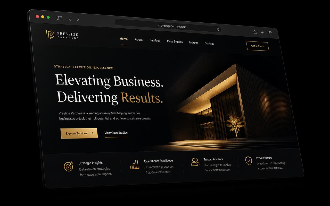 Meridian website template preview